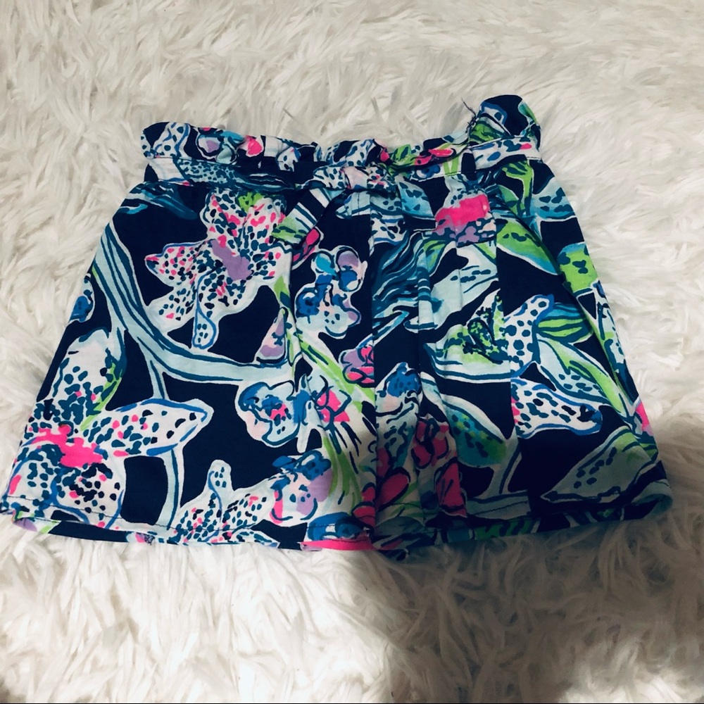 Lilly Pulitzer Toddler Girl navy floral Skort Sway this Way